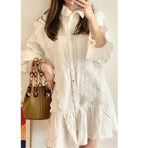 Keepsake the label Mini Dress with Lace ruffles size M